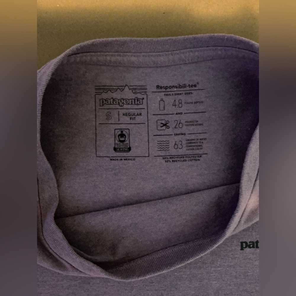 Y2K Vintage 90s, Patagonia Lavender Long Sleeve Tee size S - Picture 4 of 8